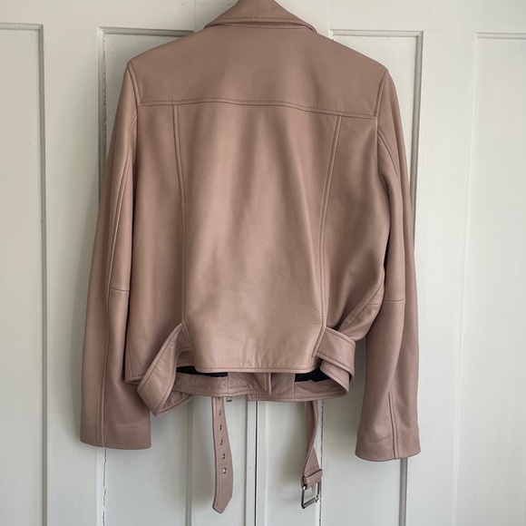 Walter Baker Women's XL Blush Leather Motorcycle Jacket Ballet Pink flawless - Picture 4 of 8